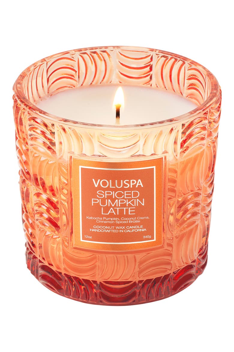 Spiced Pumpkin Latte Classic Candle, Alternate, color, ORANGE