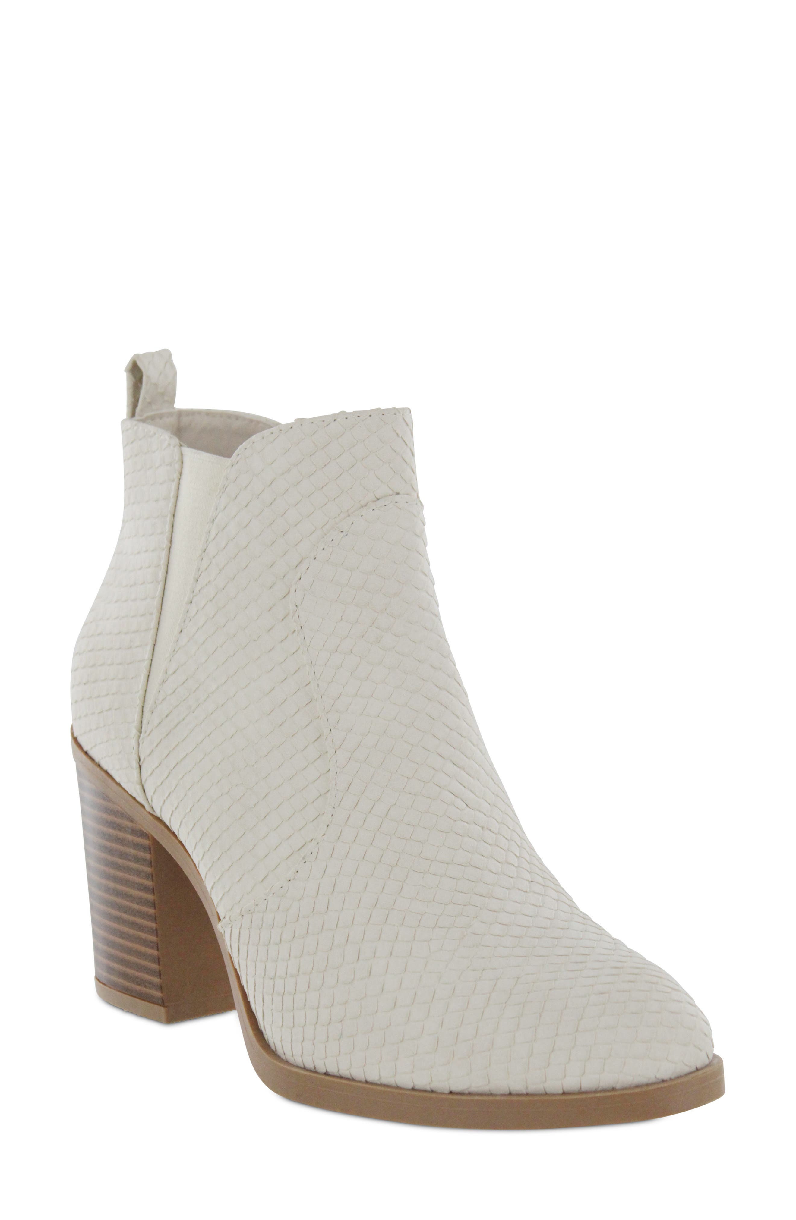 MIA Adara Snake Embossed Bootie, Main, color, 