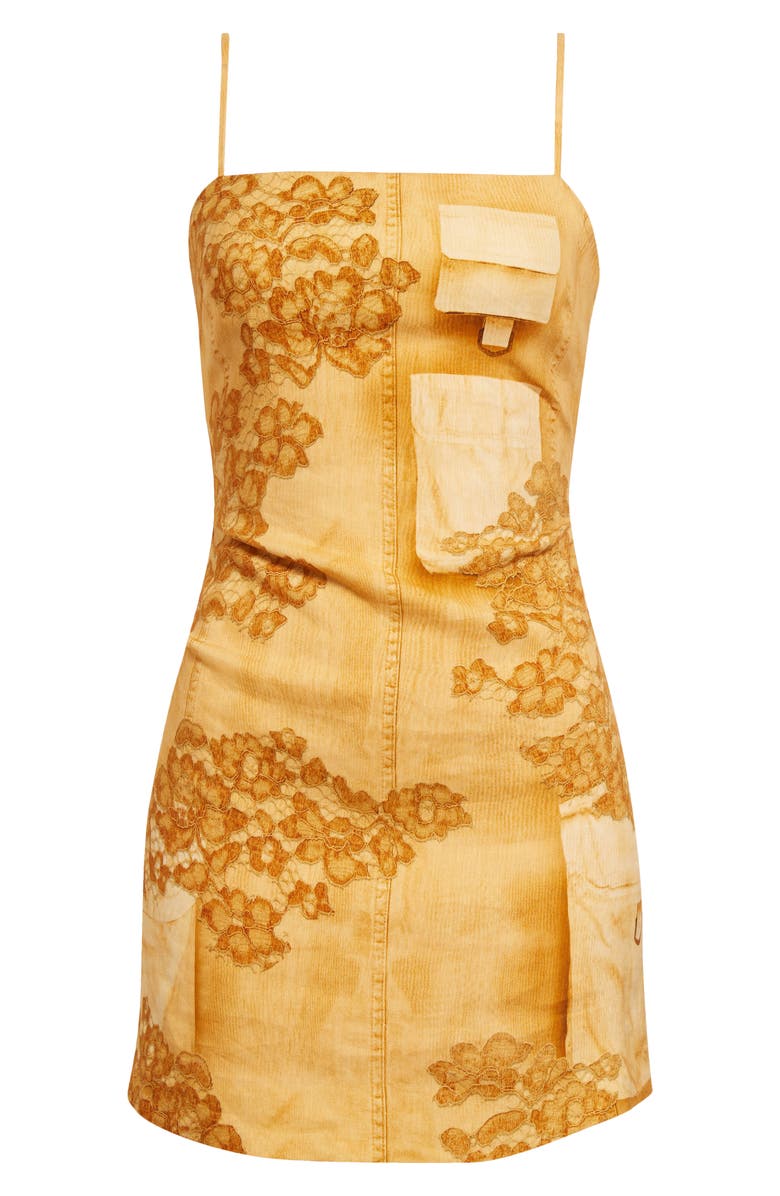 Acne Studios Dua Trompe l'Oeil Print Minidress, Alternate, color, 