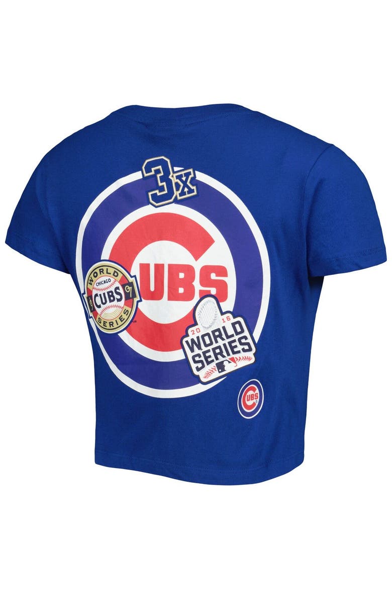 Women's New Era Blue Chicago Cubs Historic Champs T-Shirt, Alternate, color, Blue