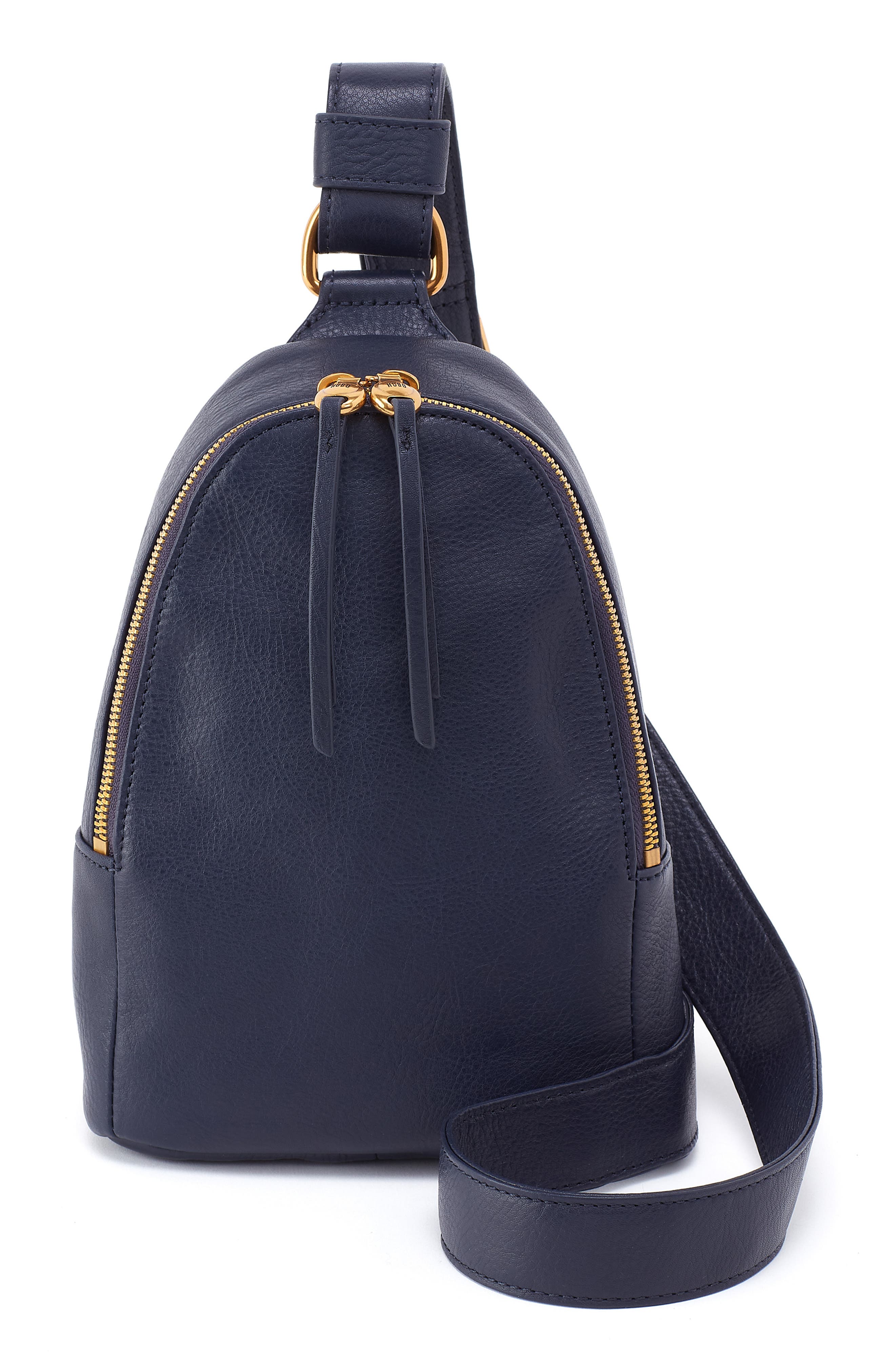Fern Leather Sling Bag, Main, color, INK NAVY