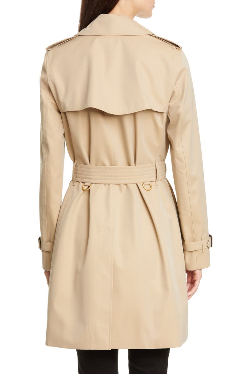 Burberry The Islington Cotton Trench Coat, Alternate, color,