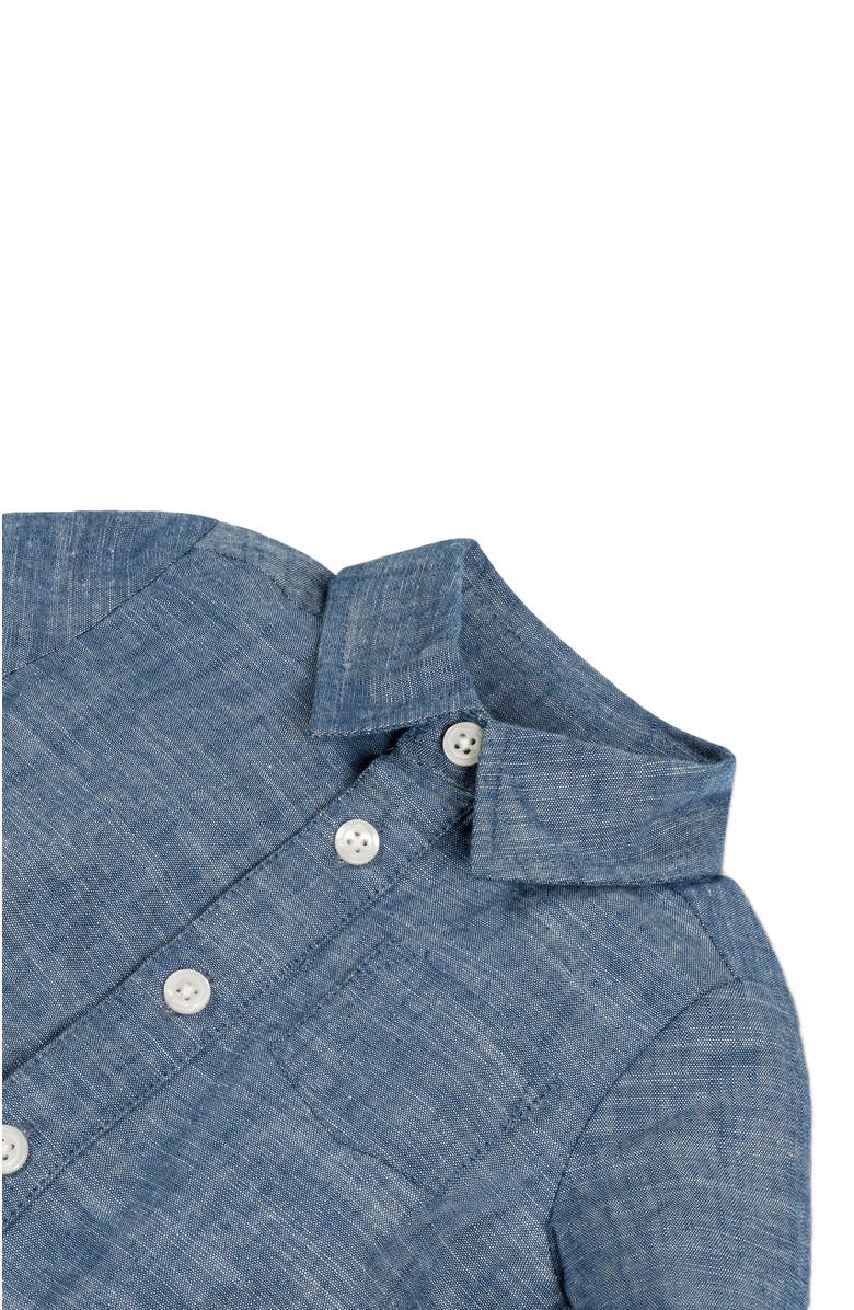 Hope & Henry Baby Organic Long Sleeve Button Front Romper, Infant, Alternate, color, 