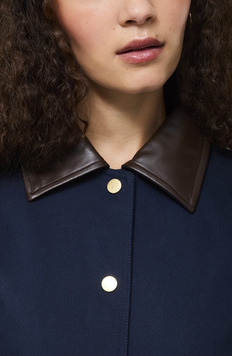 French Connection Denim Barn Jacket, Alternate, color, Marine