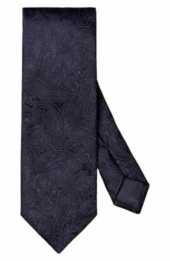 Eton Navy Paisley Silk Jacquard Tie