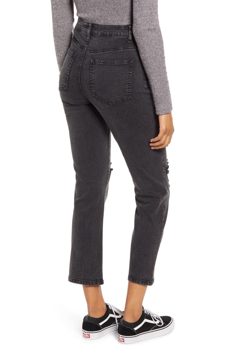 Tinsel Distressed Straight Leg Jeans, Alternate, color, 