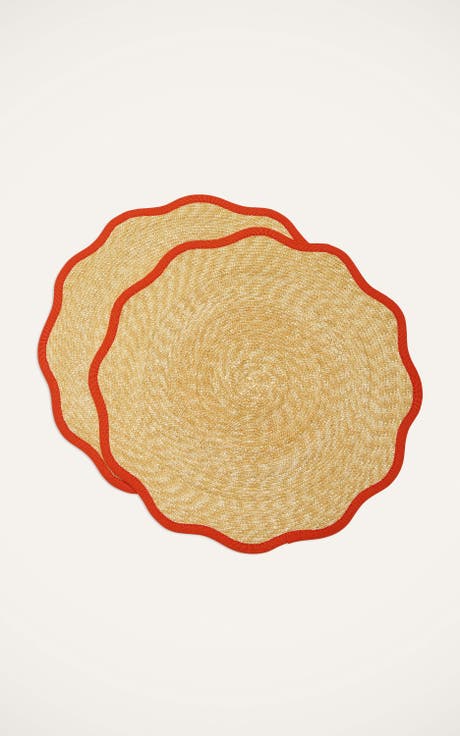 Straw Cloud Placemats Set Of 2