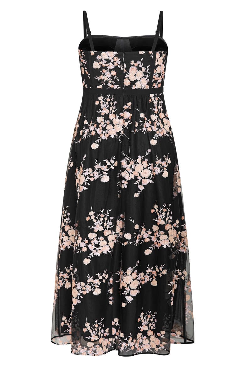 Ambrosia Embellished Tulle Maxi Dress, Alternate, color, BLACK