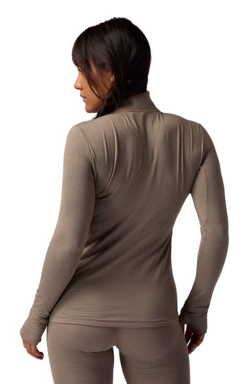 Backcountry Pines Microgrid Ultra-lt Baselayer 1/4-zip Top In Gray