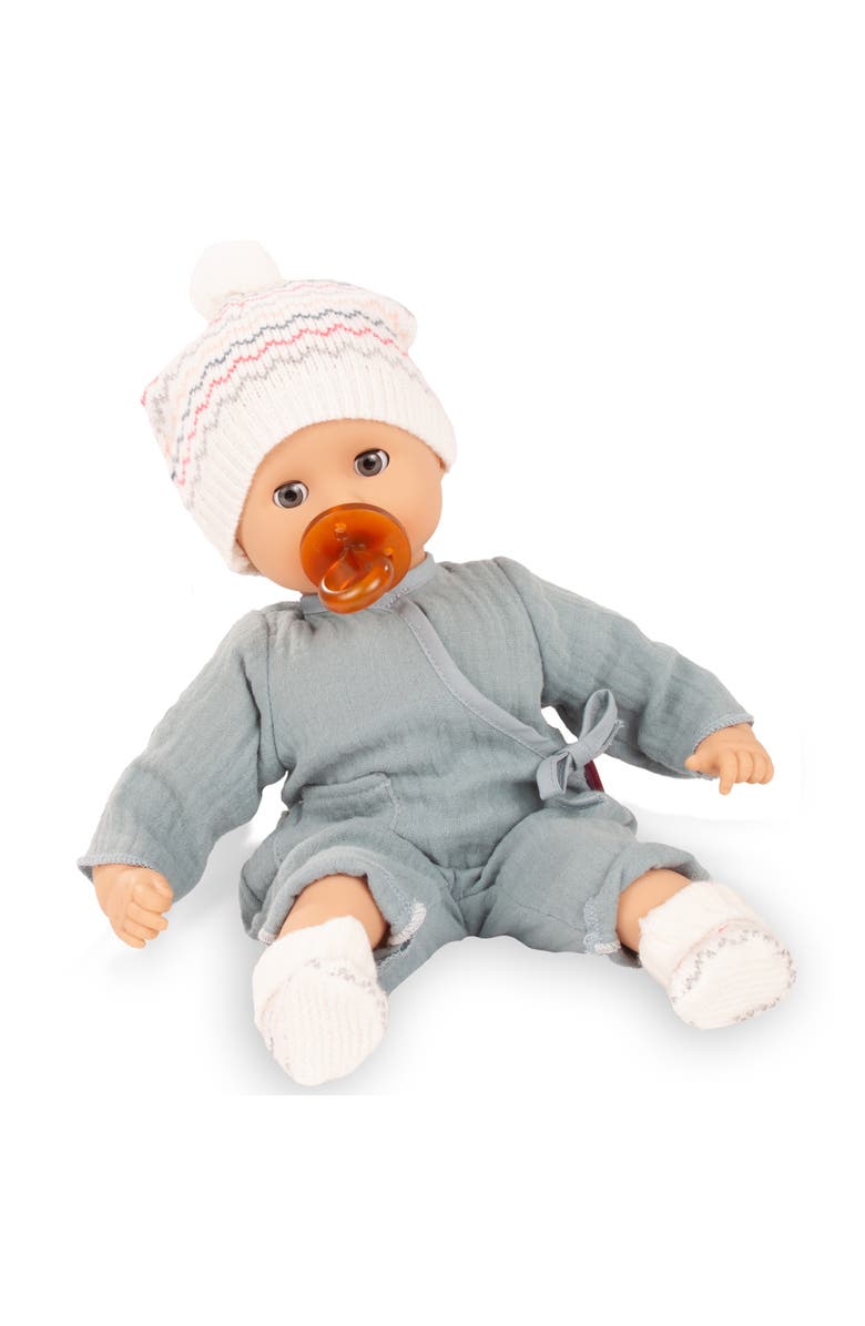 Gotz Muffin Baby Zig Zag - 13" Baby Doll, Blue Wrap Romper, Toddlers 18mo+, Main, color, Multicolored