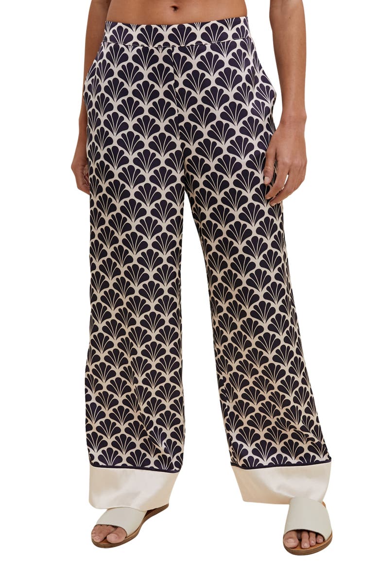 Wide Leg Pants, Main, color, ECRU/ BLACK