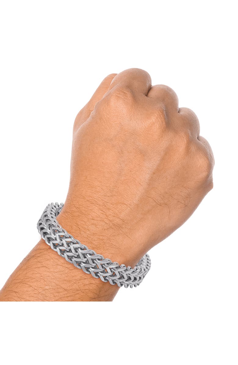 Lucky Brand Silver-Tone Woven Chain Bracelet, Alternate, color, Silver