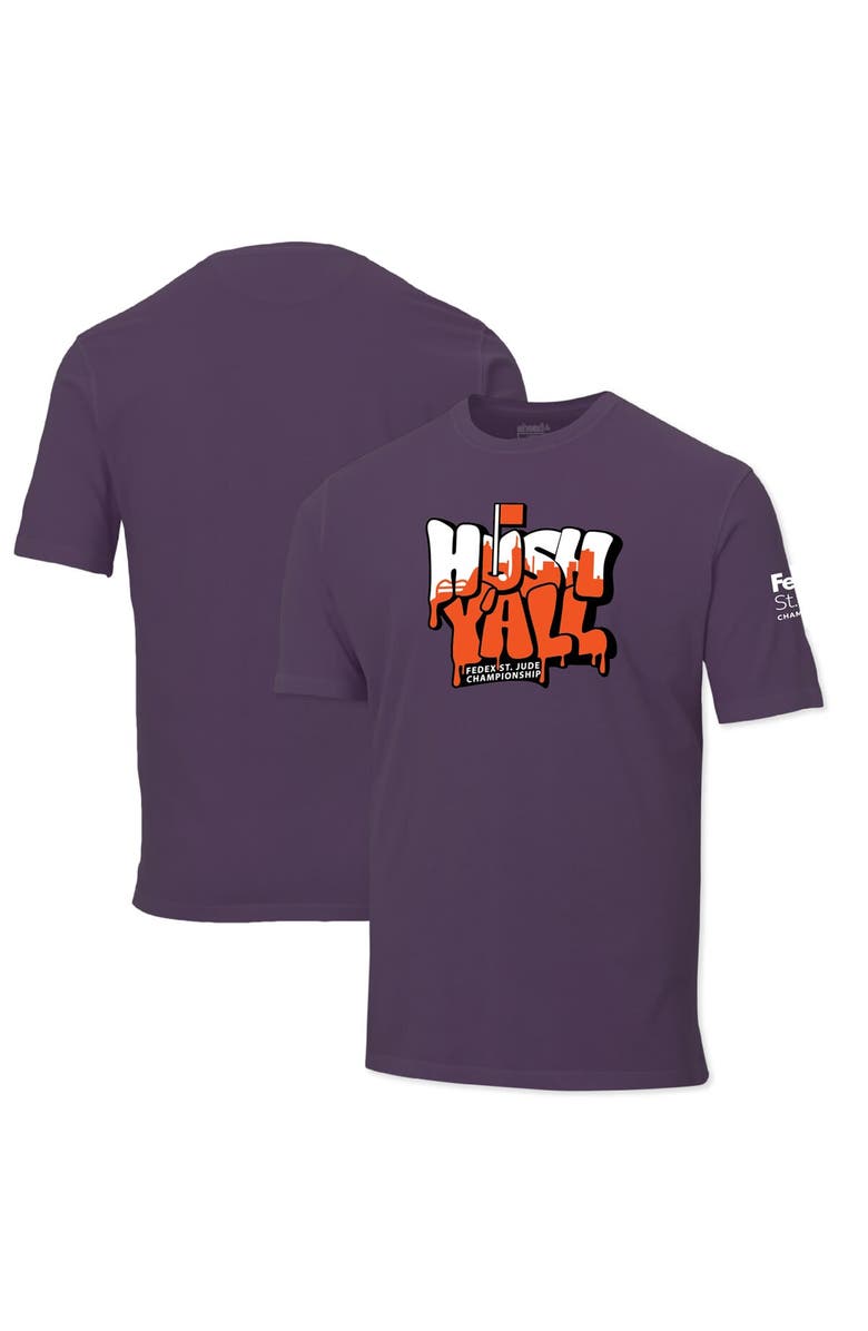 AHEAD Men's Ahead Purple 2023 FedEx St. Jude Championship Chapman Hush Y'all T-Shirt, Main, color,