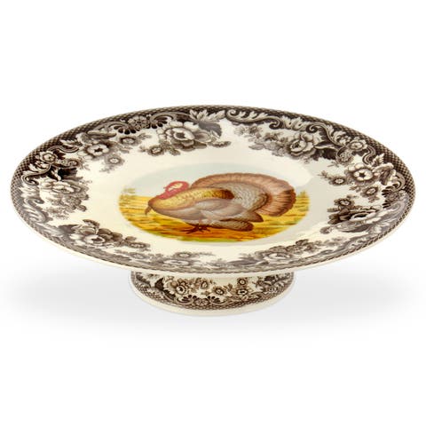 Woodland Turkey Footed 10.5" Cake Plate