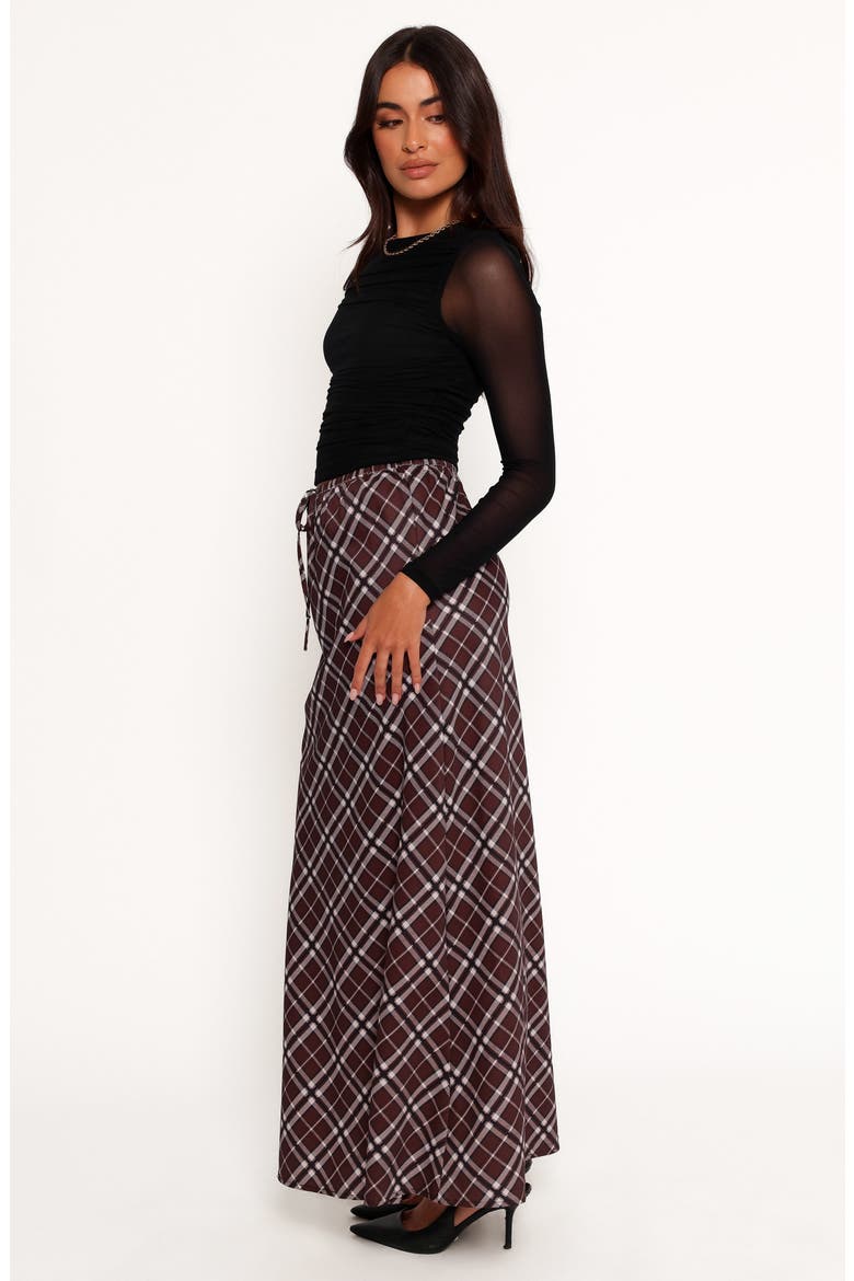Sandra Maxi Skirt, Alternate, color, BROWN CHECK