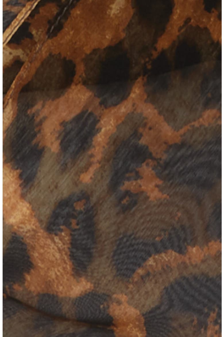 Grand Lavalliere Silk Scarf, Alternate, color, LEOPARD