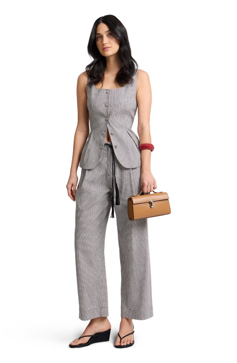 Onia Straight Leg Pant, Main, color, Brown/White