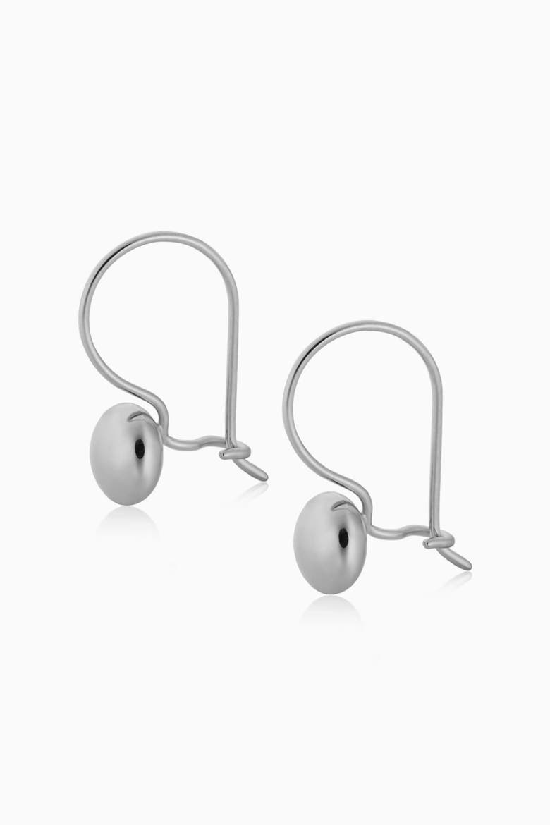 14K Gold Buttoned Up Drop Earrings, Alternate, color, White Gold