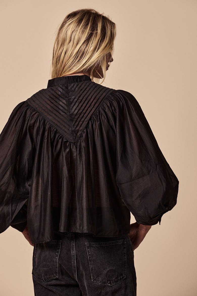 The Shiv Ruffled Shirt, Alternate, color, Black