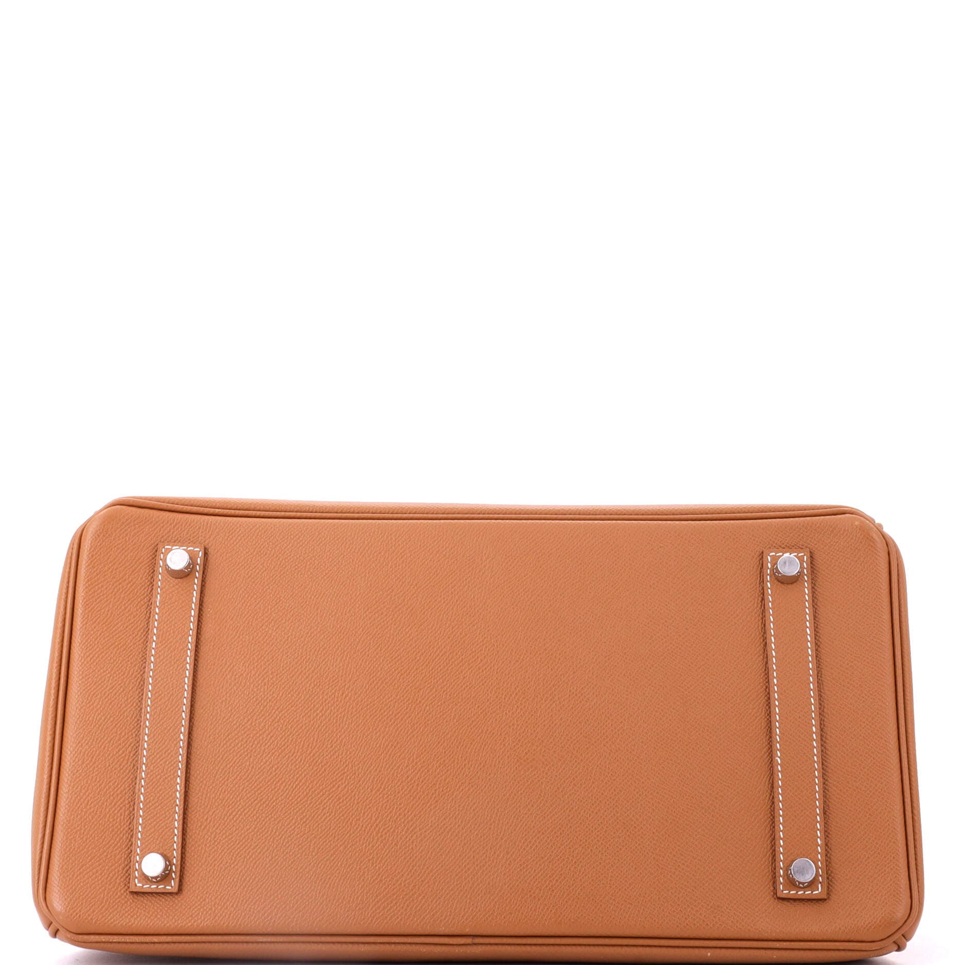 Pre-Owned Hermes Birkin Handbag Brown Epsom with Palladium Hardware 35, Alternate, color, Gold