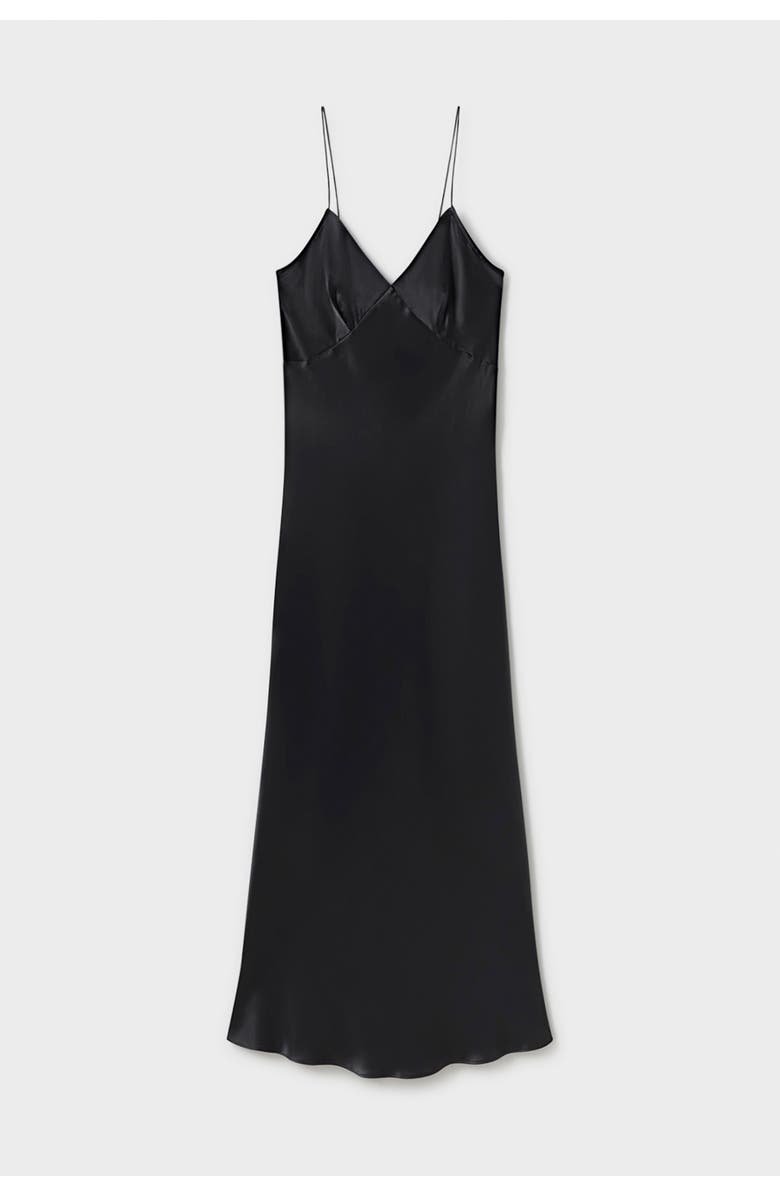 SILK LAUNDRY DECO ROULEAU DRESS BLACK, Alternate, color, Black