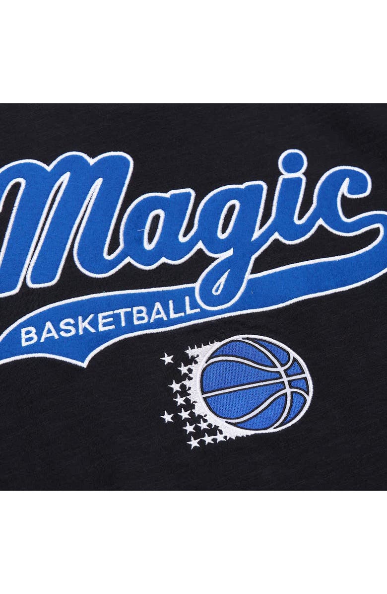 Mitchell & Ness Men's Mitchell & Ness Black Orlando Magic Hardwood Classics Felt Applique Slub T-Shirt, Alternate, color, Black
