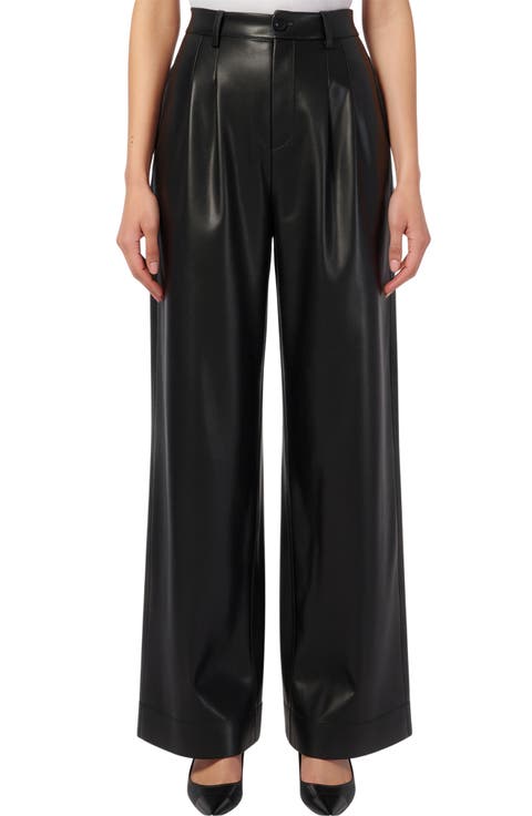 Andorra High Waist Faux Leather Pants
