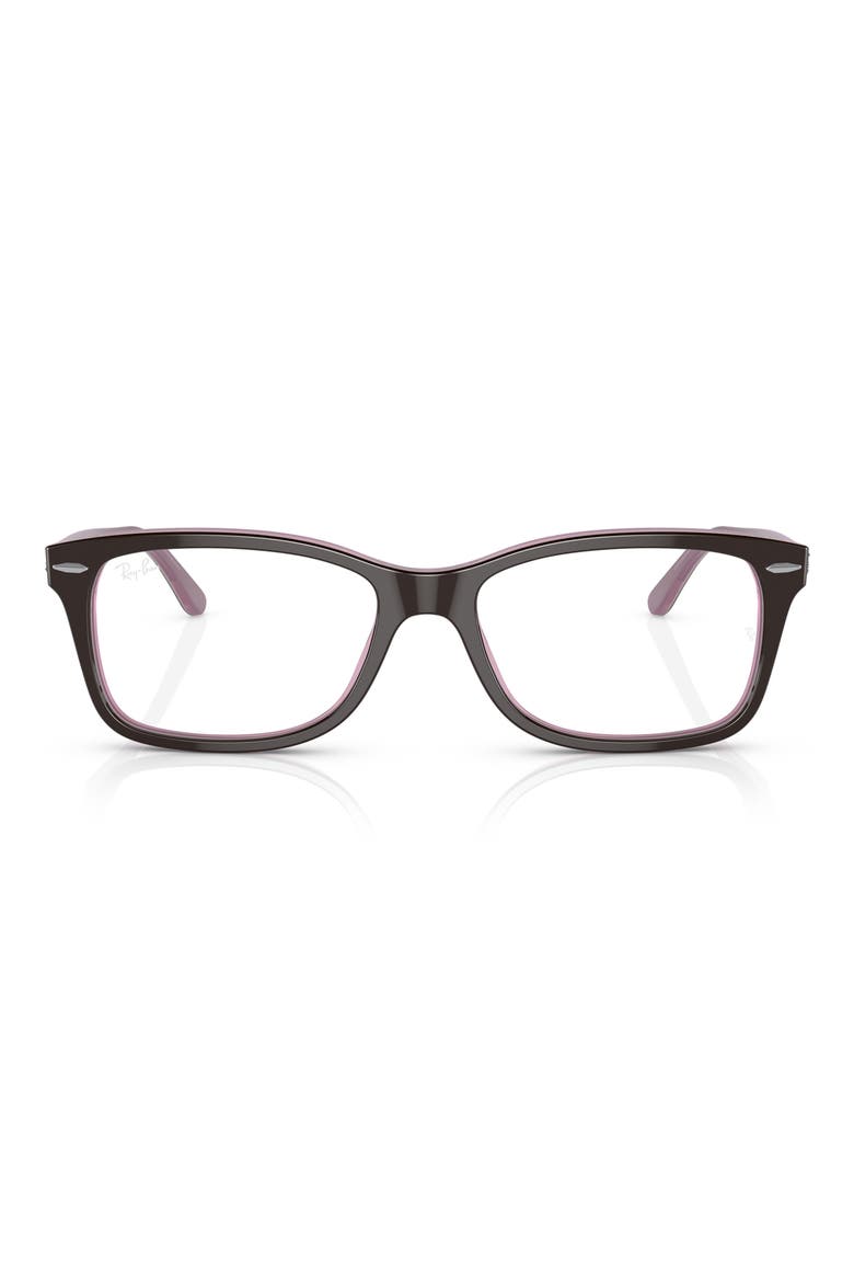 RX5428 50mm Square Optical Glasses, Main, color, BROWN