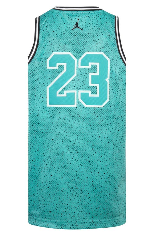 Jordan Kids' Play Off Speckle Sleeveless Mesh Jersey In Washed Teal