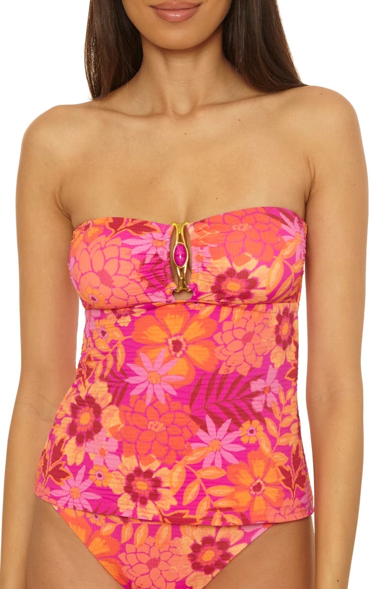 Becca Copacabana Tankini Top, Main, color, Pink Multi