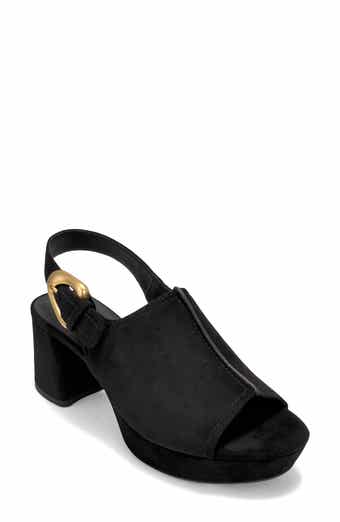 Chancey Faux Suede Platform Slingback Sandal