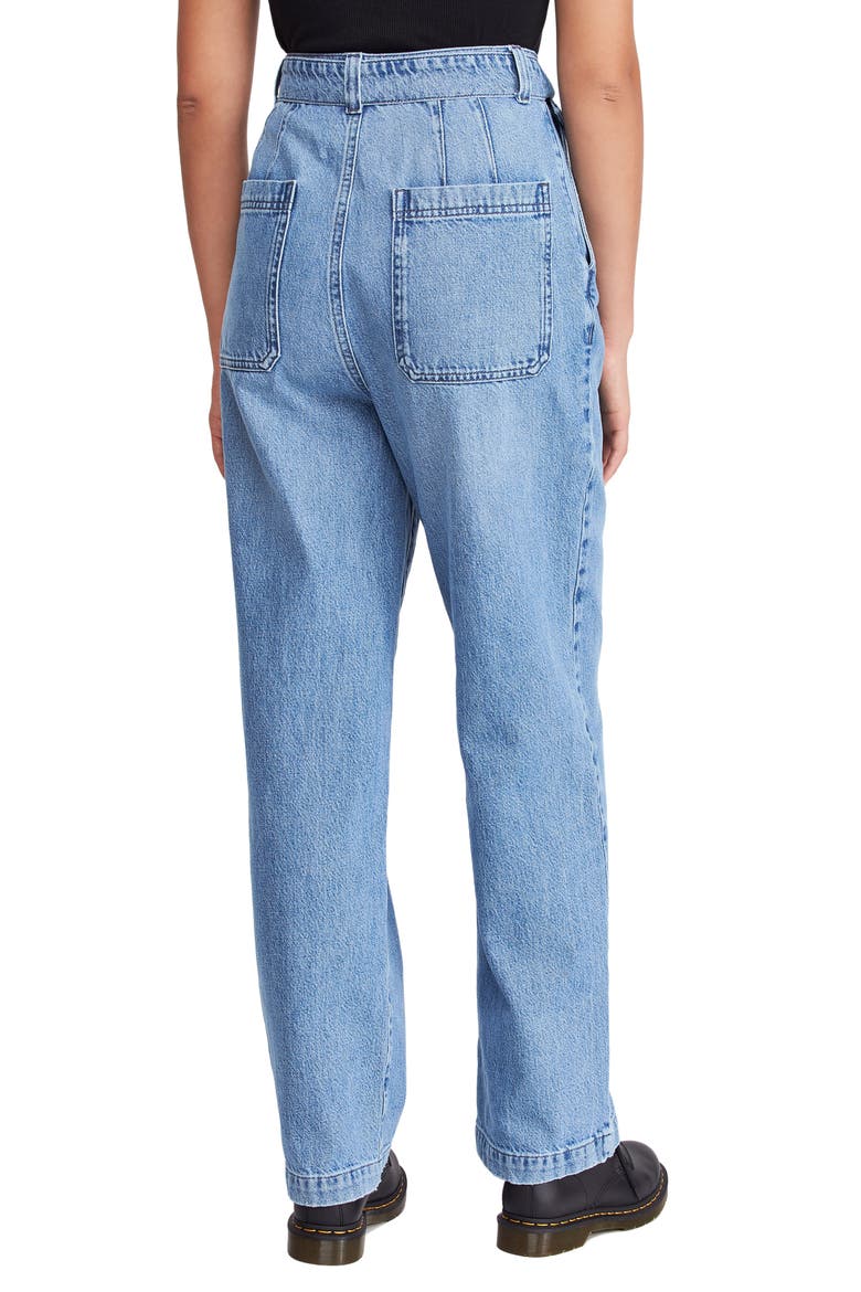 '80s Acid Wash HIgh Waist Mom Jeans, Alternate, color, DARK DENIM