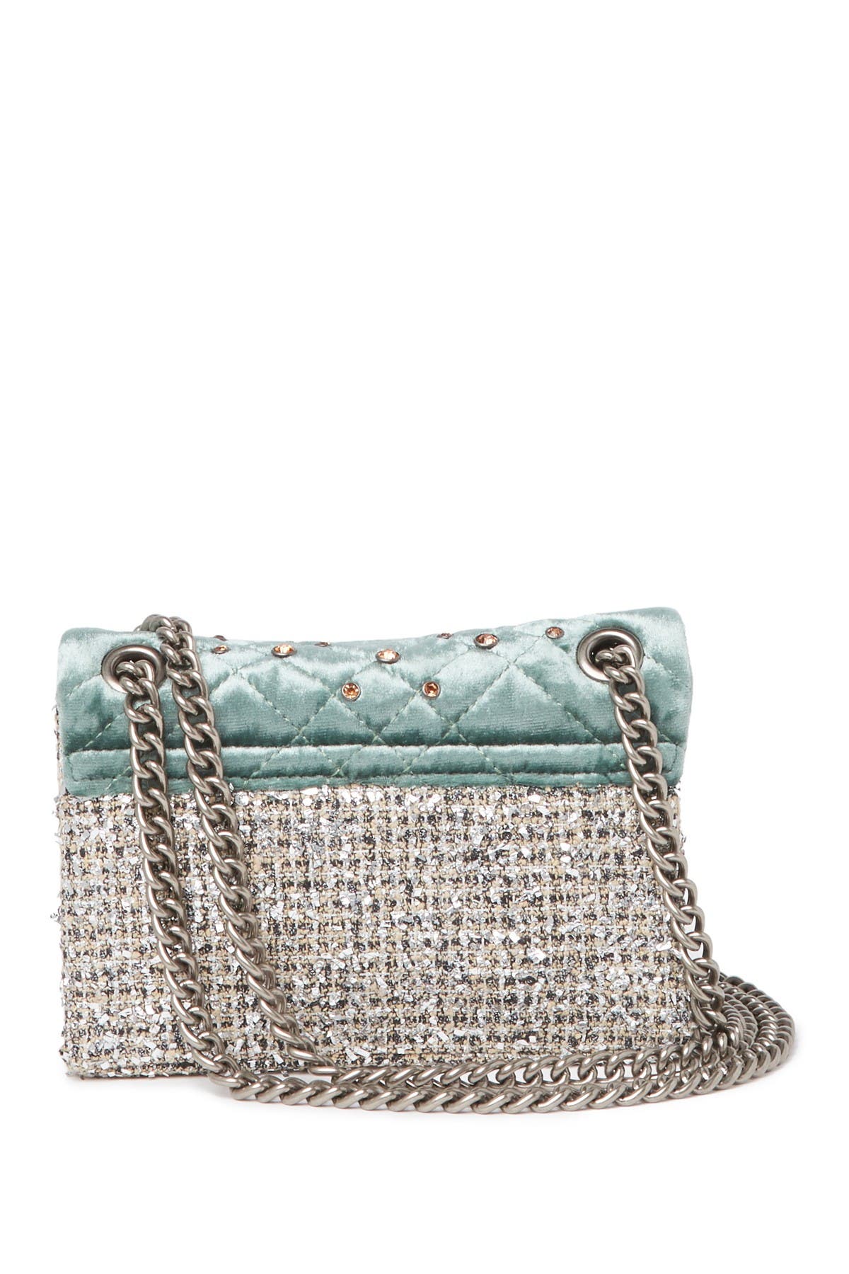 Kurt Geiger Mini Brixton Tweed & Velvet Lock Bag (Men) | Nordstromrack