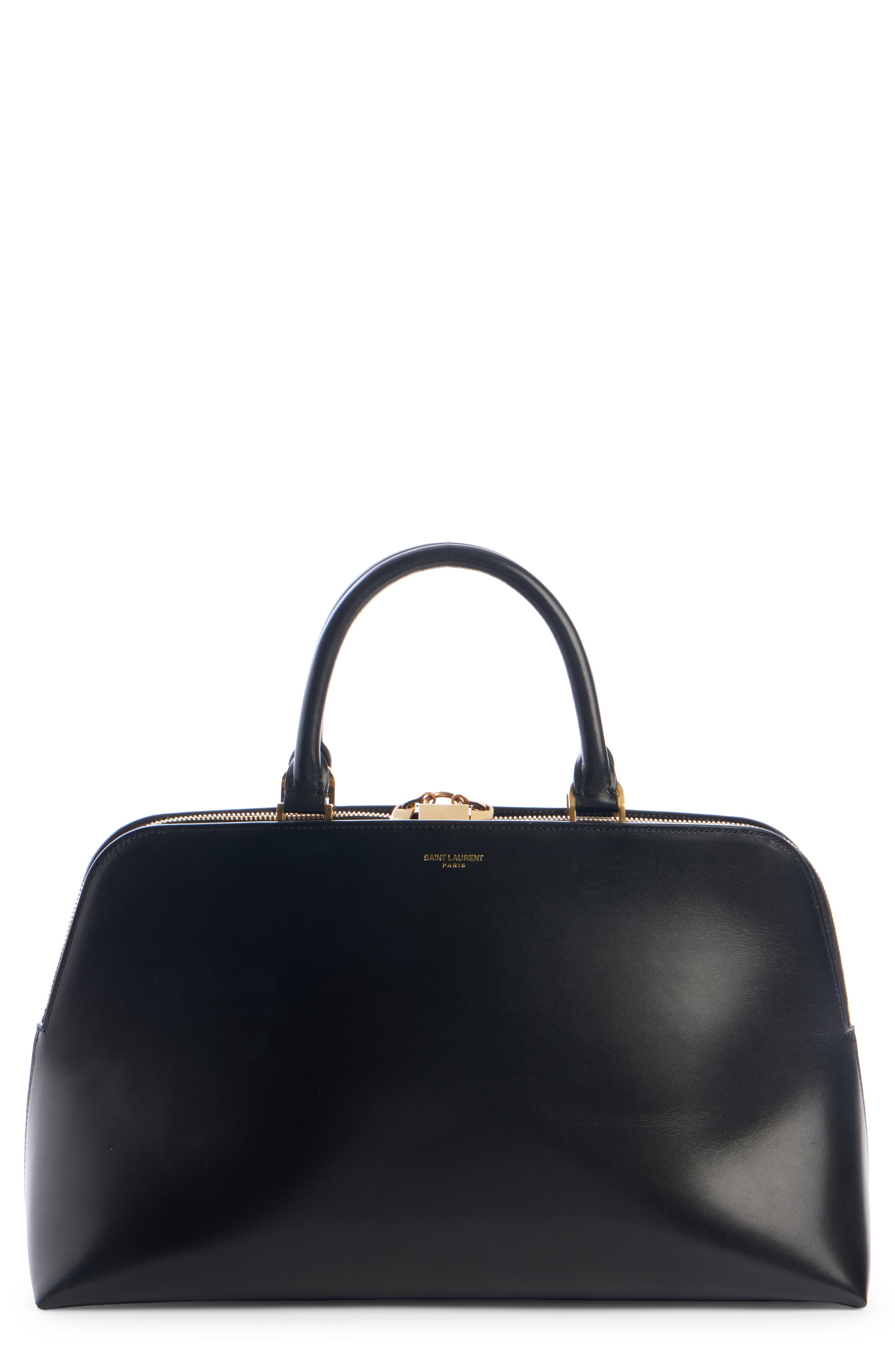 Saint Laurent Sac de Jour Leather Duffle Bag, Main, color, 
