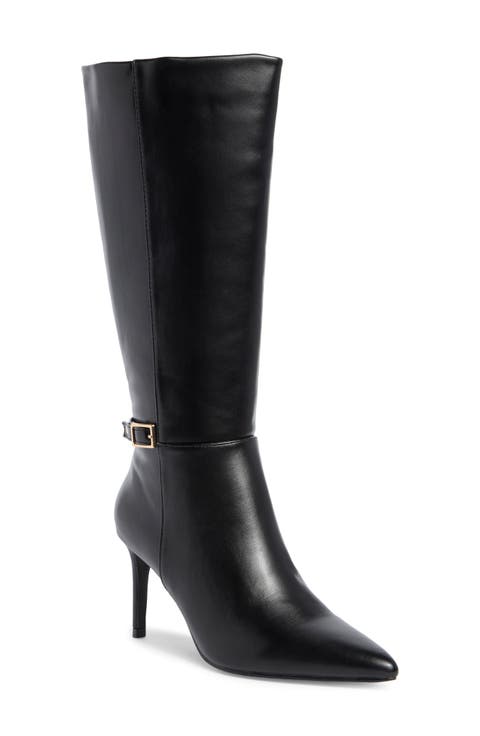 Jeanette Faux Leather Knee High Boot
