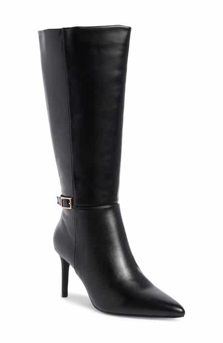 Jeanette Faux Leather Knee High Boot