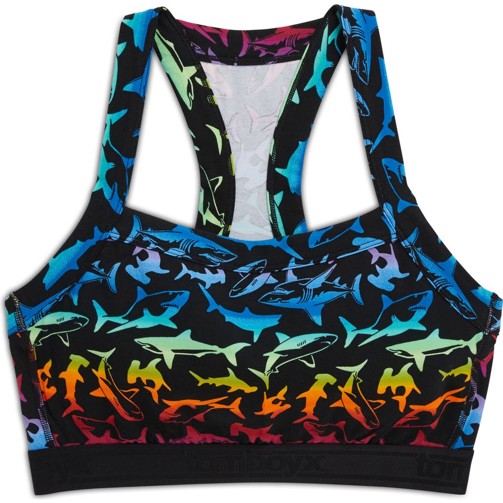 Tomboyx Scoop Soft Stretch Cotton Bralette In Black