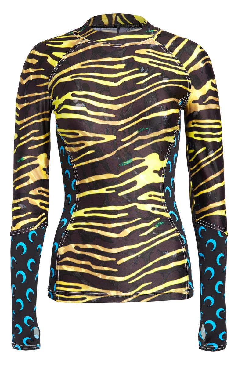 Marine Serre Multi Cut Amphibian & Moon Print Top, Main, color,