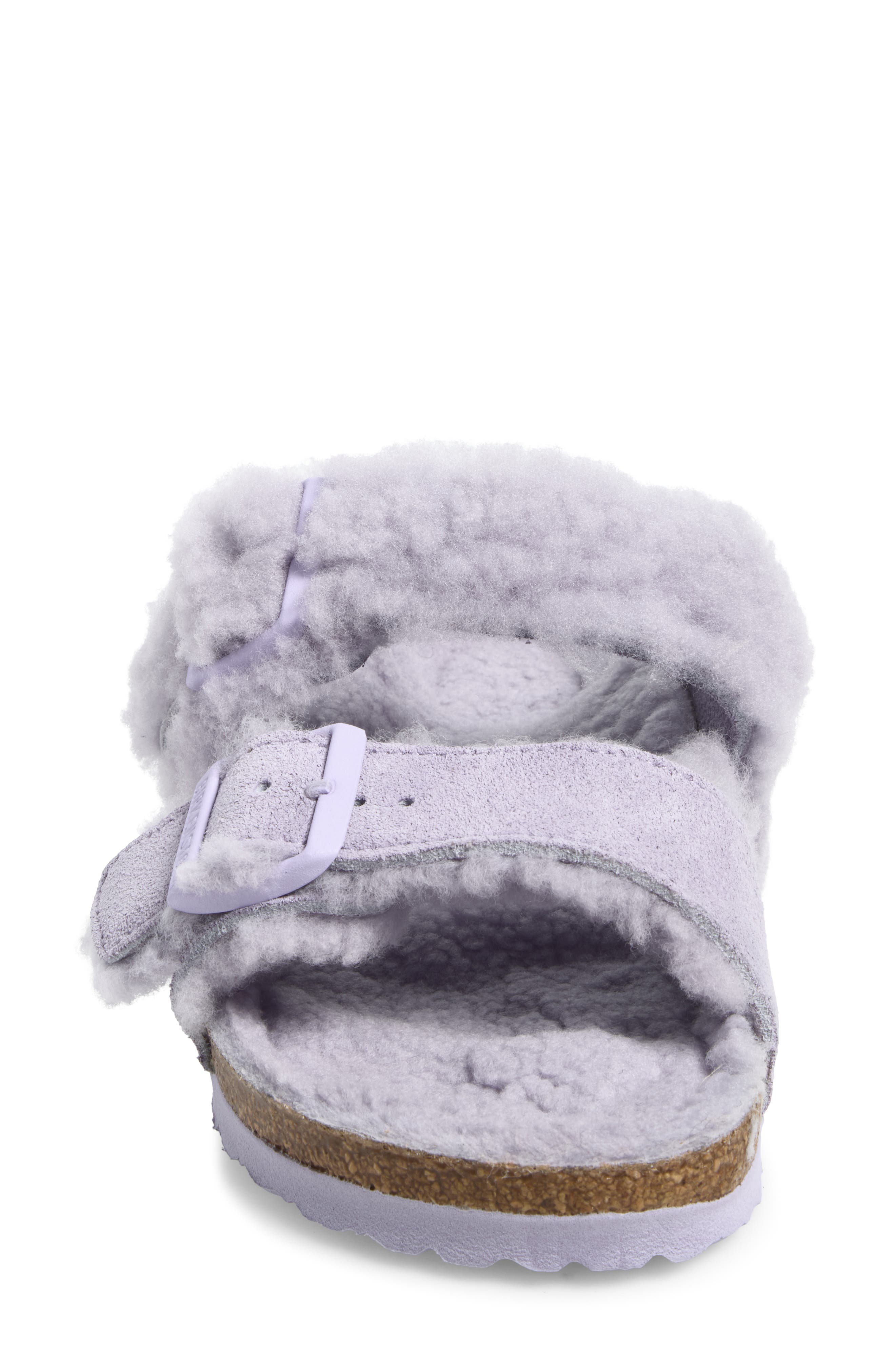 Arizona Genuine Teddy Shearling Lined Slide Sandal, Alternate, color, PURPLE FOG/ PURPLE FOG