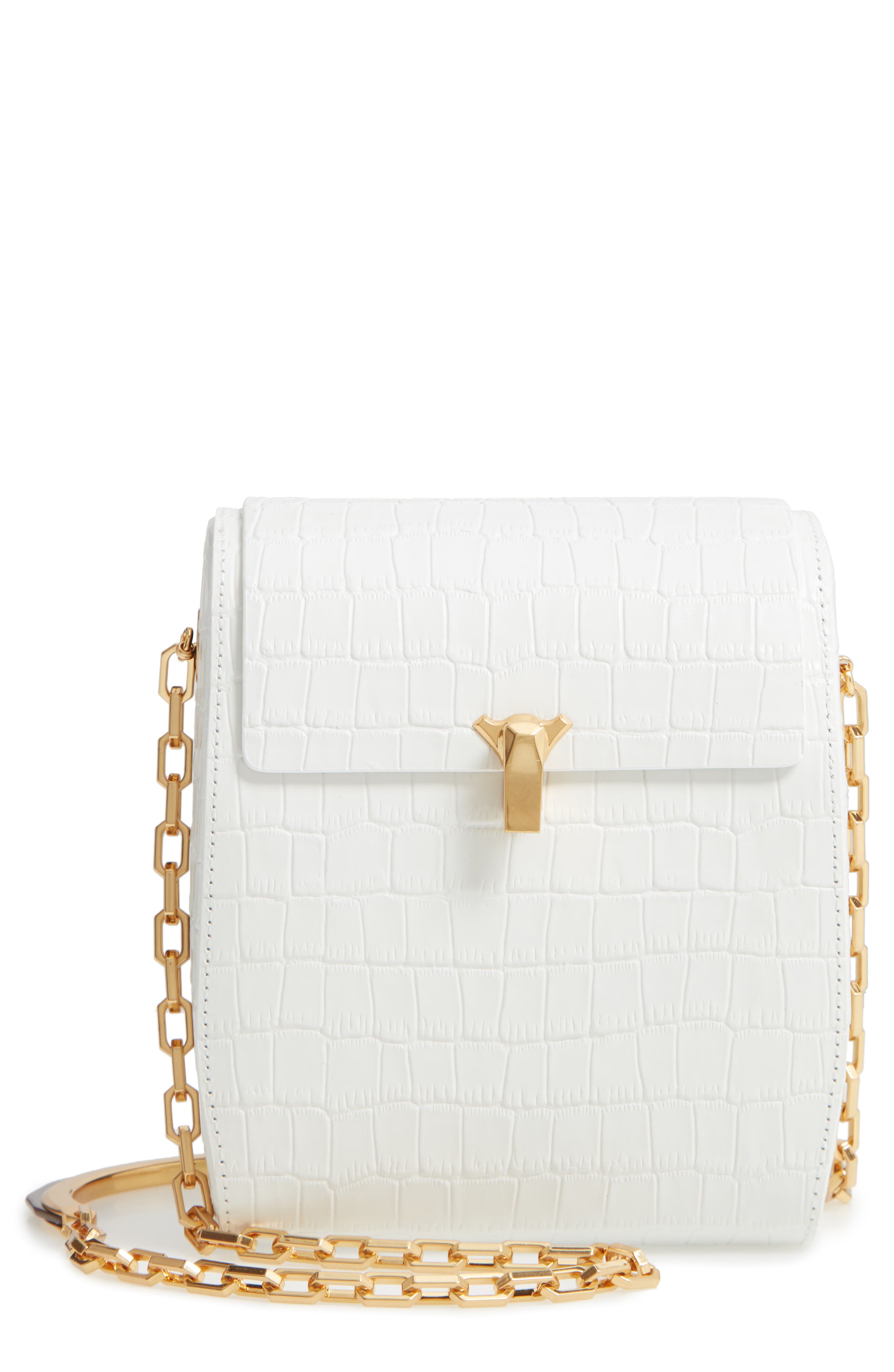 the VOLON PO Box Leather Box Bag, Main, color, 