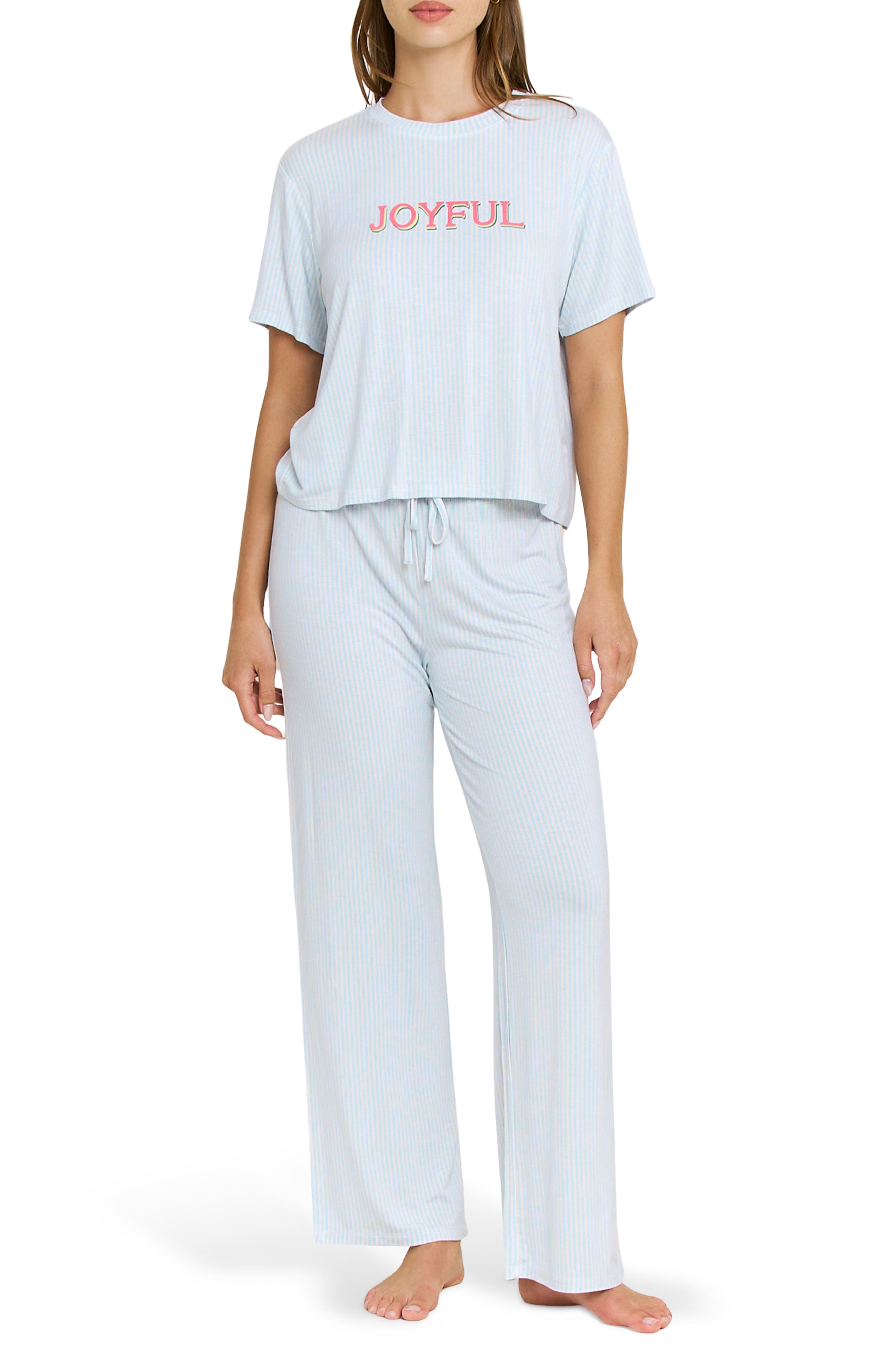 Honeydew All American Pajamas in Marshmallow Stripe 