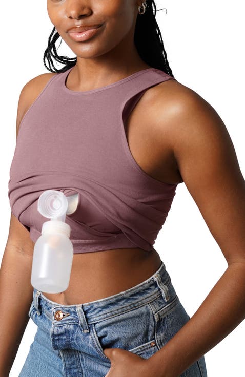 Busty Sublime Hands-Free Pumping Longline Bra Top- Fits Sizes 30E-44H