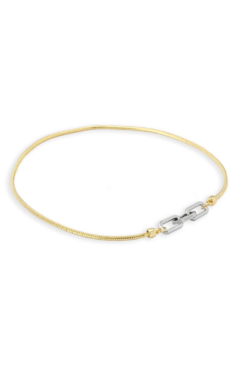AllSaints Snake Chain Collar Necklace, Alternate, color, 