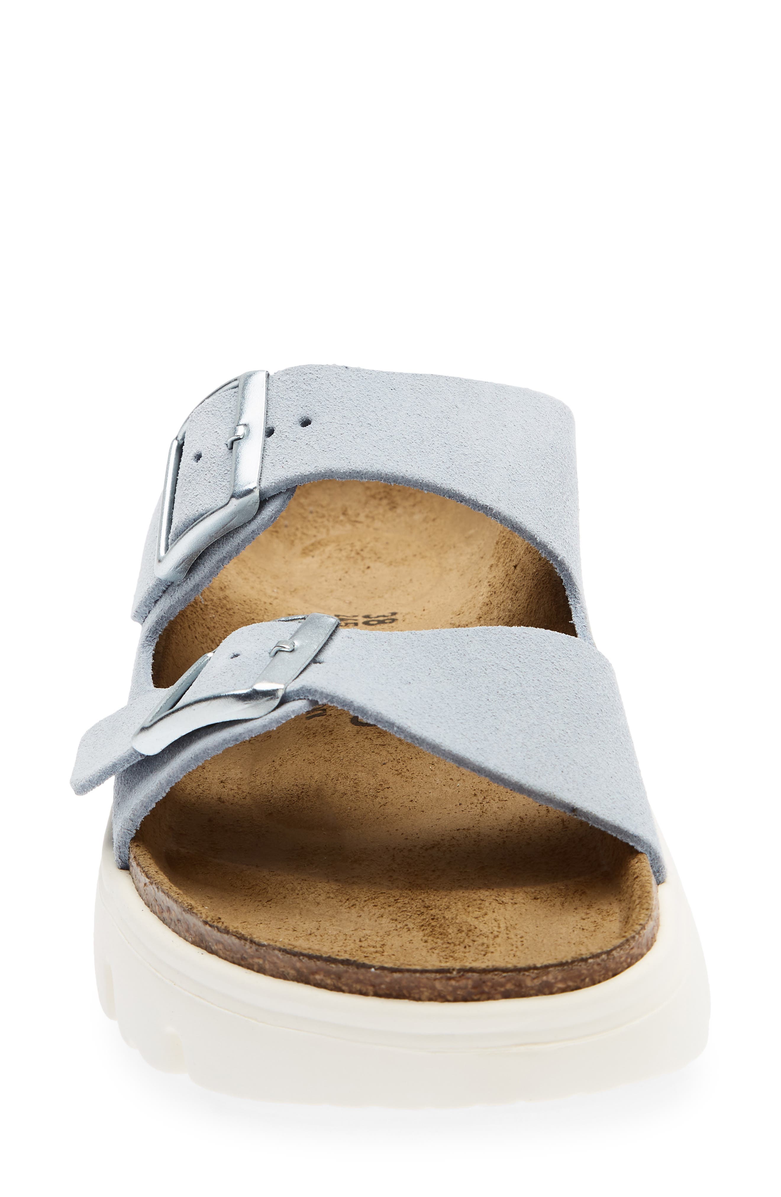 Airzona Chunky Suede Slide Sandal, Alternate, color, BABY BLUE