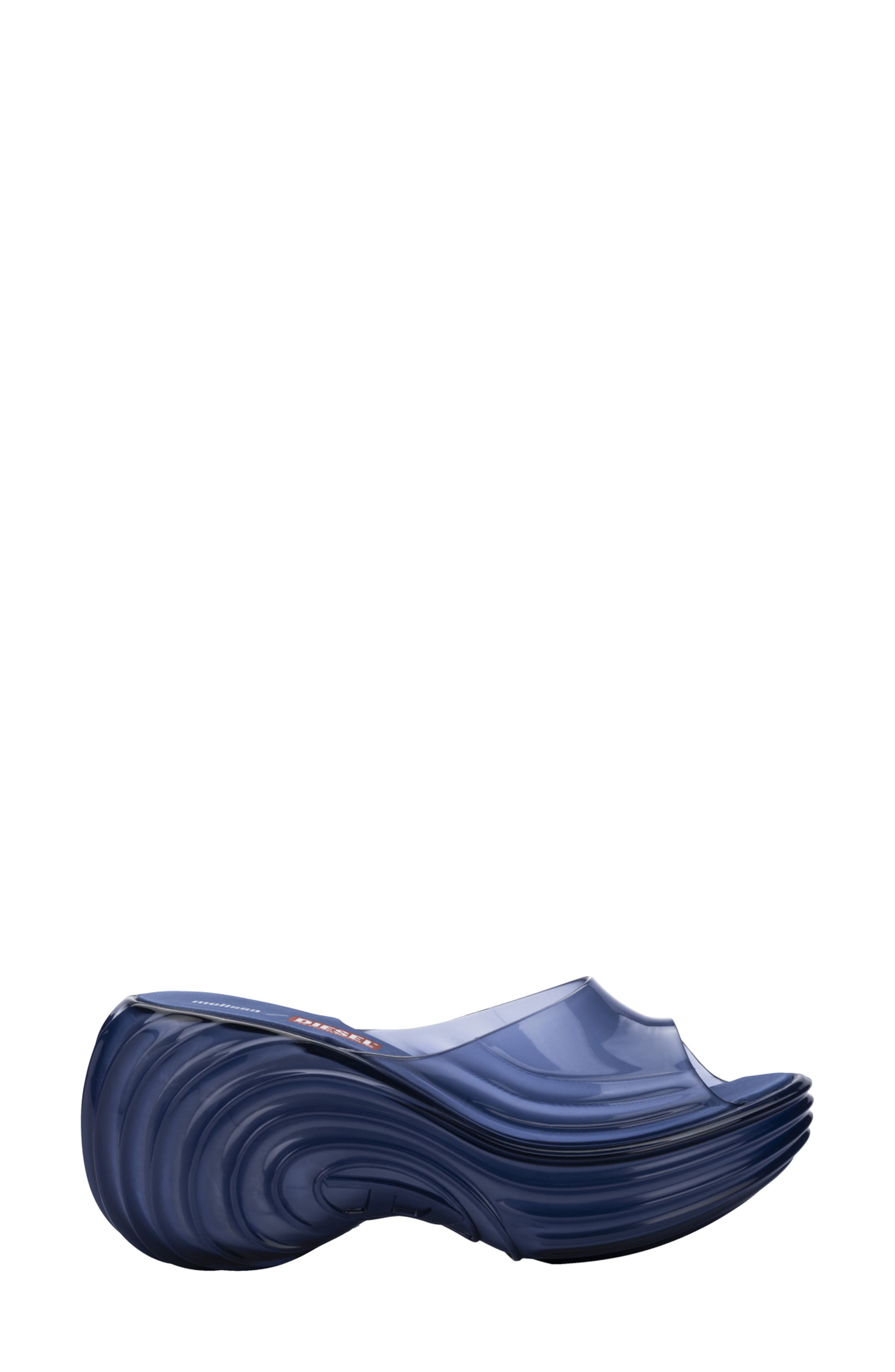 x Diesel Platform Slide Sandal, Alternate, color, TRANSPARENT BLUE