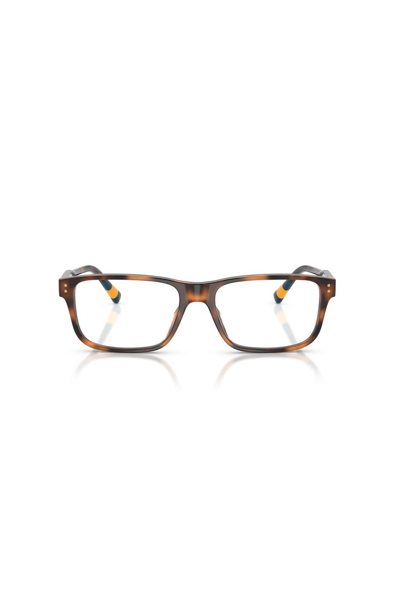 55mm Rectangle optical glasses, Alternate, color, Tortoise