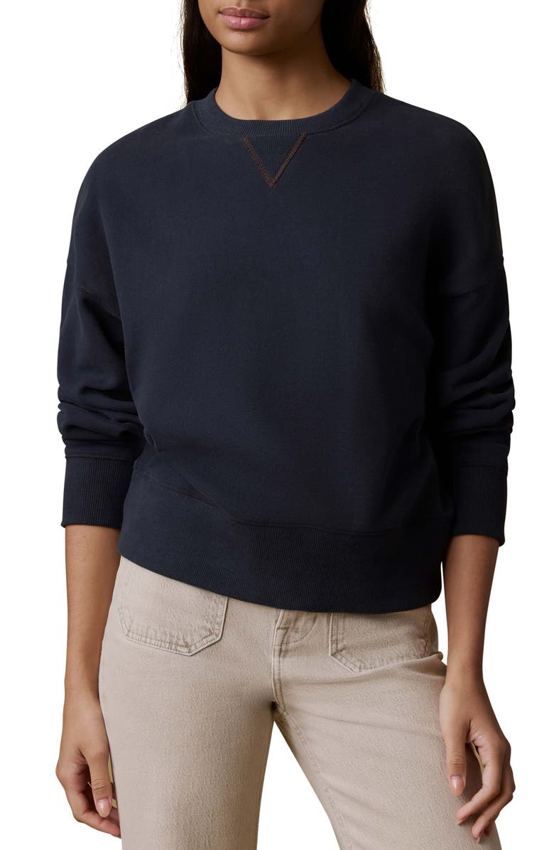 Faherty High Standard Fleece Sweatshirt, Main, color, Black