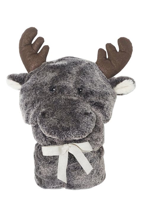 Marley Moose Hooded Blanket