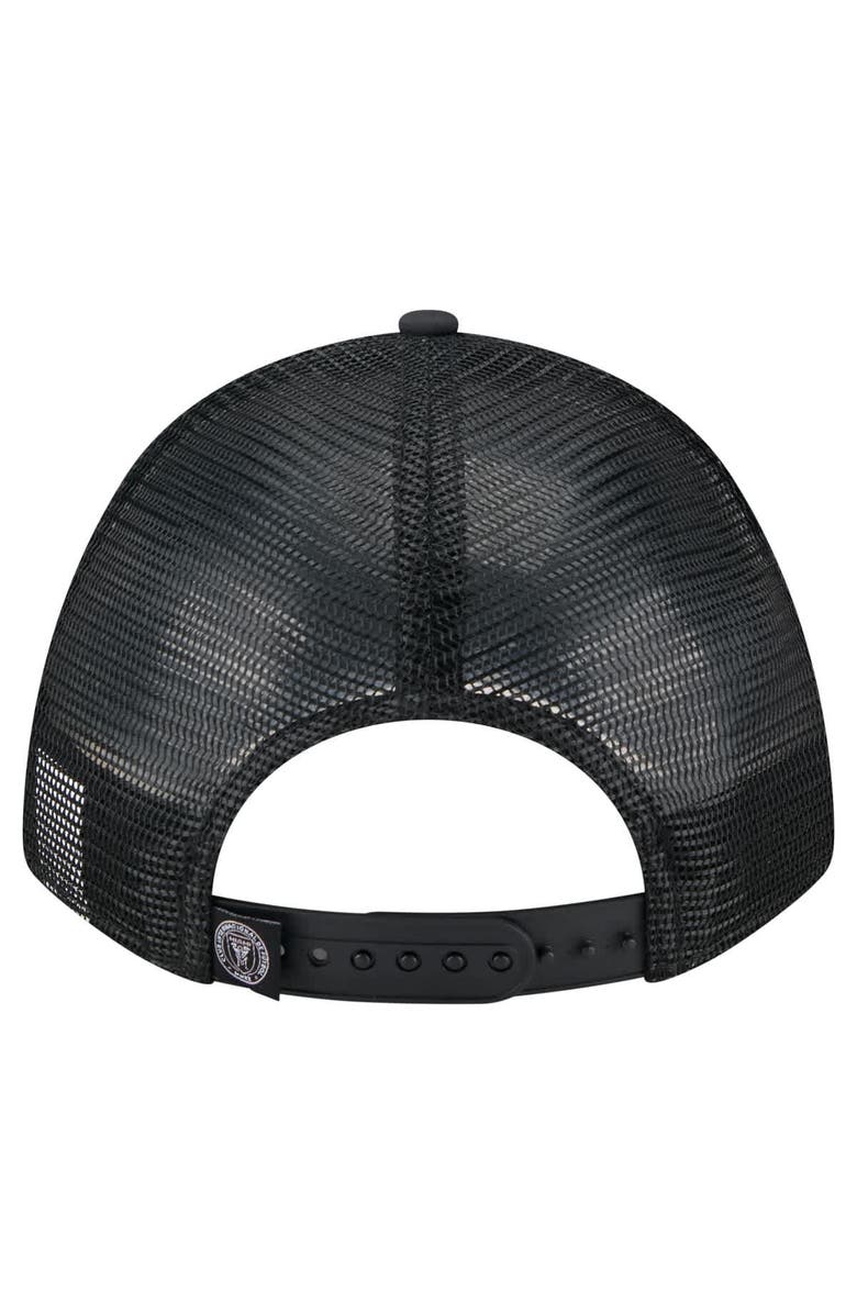 New Era Men's New Era Black Inter Miami CF Minimalist A-Frame 9FORTY Adjustable Hat, Alternate, color, Black