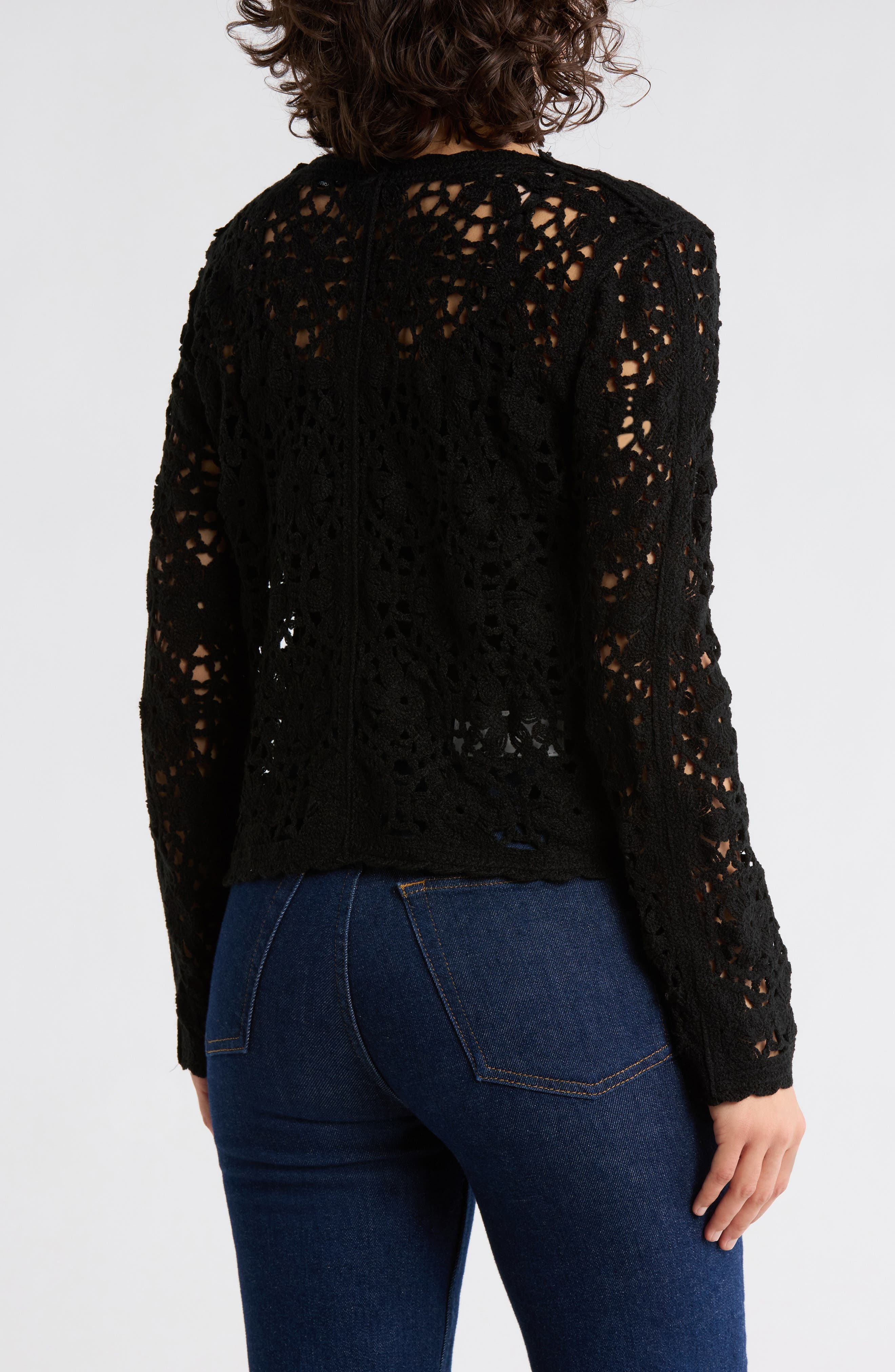 Open Stitch Button Cardigan - image 2